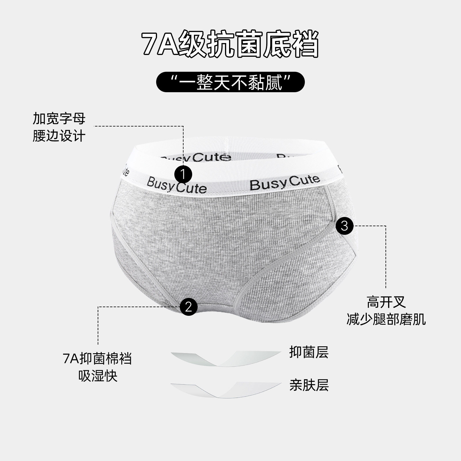 六只兔子运动风内裤女7A抗菌纯棉底裆裤头高开叉亲肤高弹三角短裤,淘宝优惠券,粉丝福利购,淘宝优惠卷