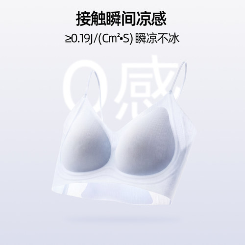 六只兔子无痕内衣女小胸聚拢背心式文胸凉感隐形粉底液胸罩防下垂 - 图1