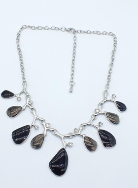 欧美外贸时尚饰品女士珐琅彩项链滴油短项链