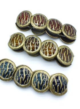 欧美外贸时尚复古珐琅彩手镯女士夸张中古滴油弹力手链