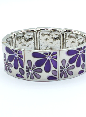 欧美时尚滴油菊花手镯雏菊弹力手链