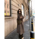 Xiaoxiaoluxury 100% pure wool pink long coat