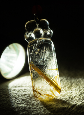 佛家七宝水晶能量吊坠项链