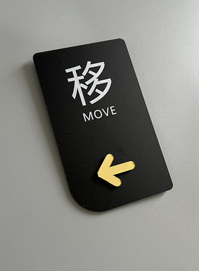 门创意推左右酒店宾馆贴纸提示牌指示贴纸移门门店标识亚克力