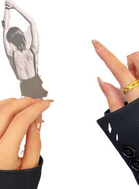 金店同款沙金麦穗情侣食指戒