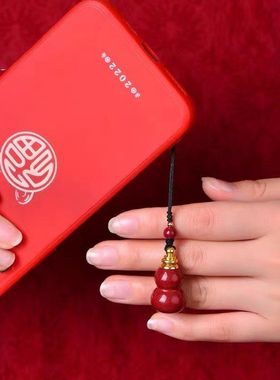 朱砂葫芦空瓶吊坠福禄男女款