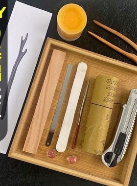 桃木簪子diy纯手工制作发簪发饰材料包自制情人节礼物送女友闺蜜
