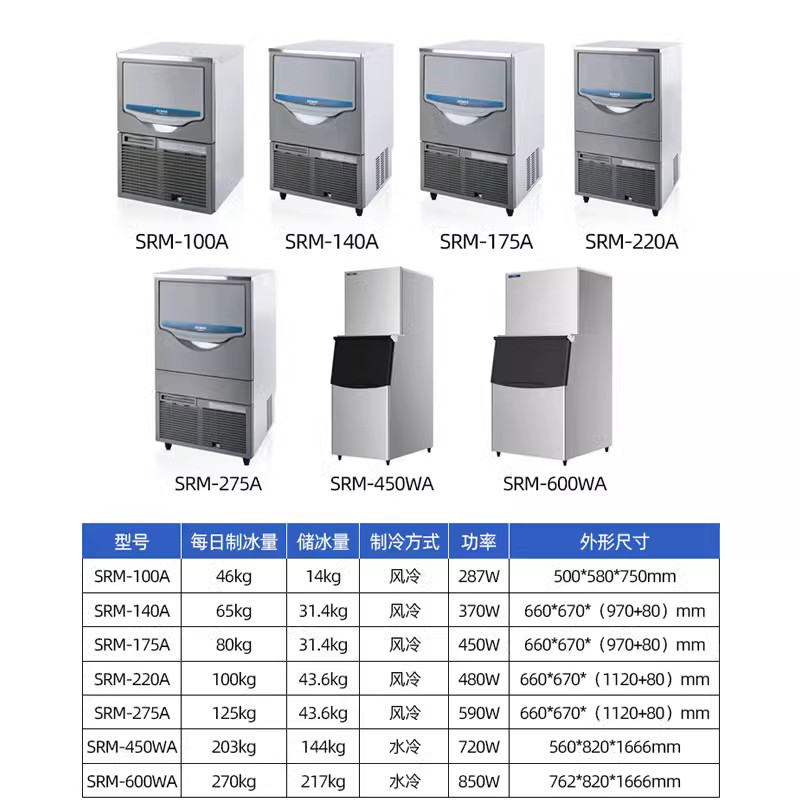 日本星崎艾世铭一体式方块冰商用制冰机SRM-100A酒吧奶茶店造冰机 - 图2