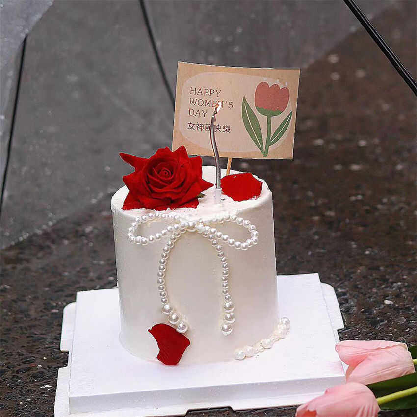 38妇女节郁金香女神节日快乐蛋糕装饰插牌母亲节仙女妈妈甜品插件,淘宝优惠券,粉丝福利购,淘宝优惠卷