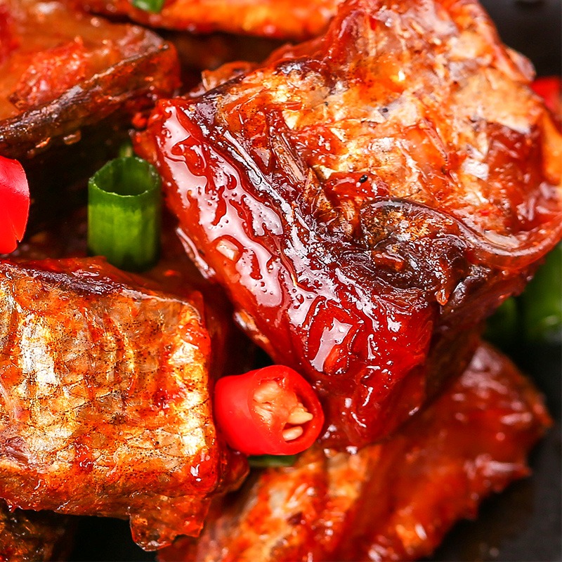 味芝元香辣鱼排26g湖南特产麻辣即食零食小吃散装味香辣鱼块鱼尾-图1