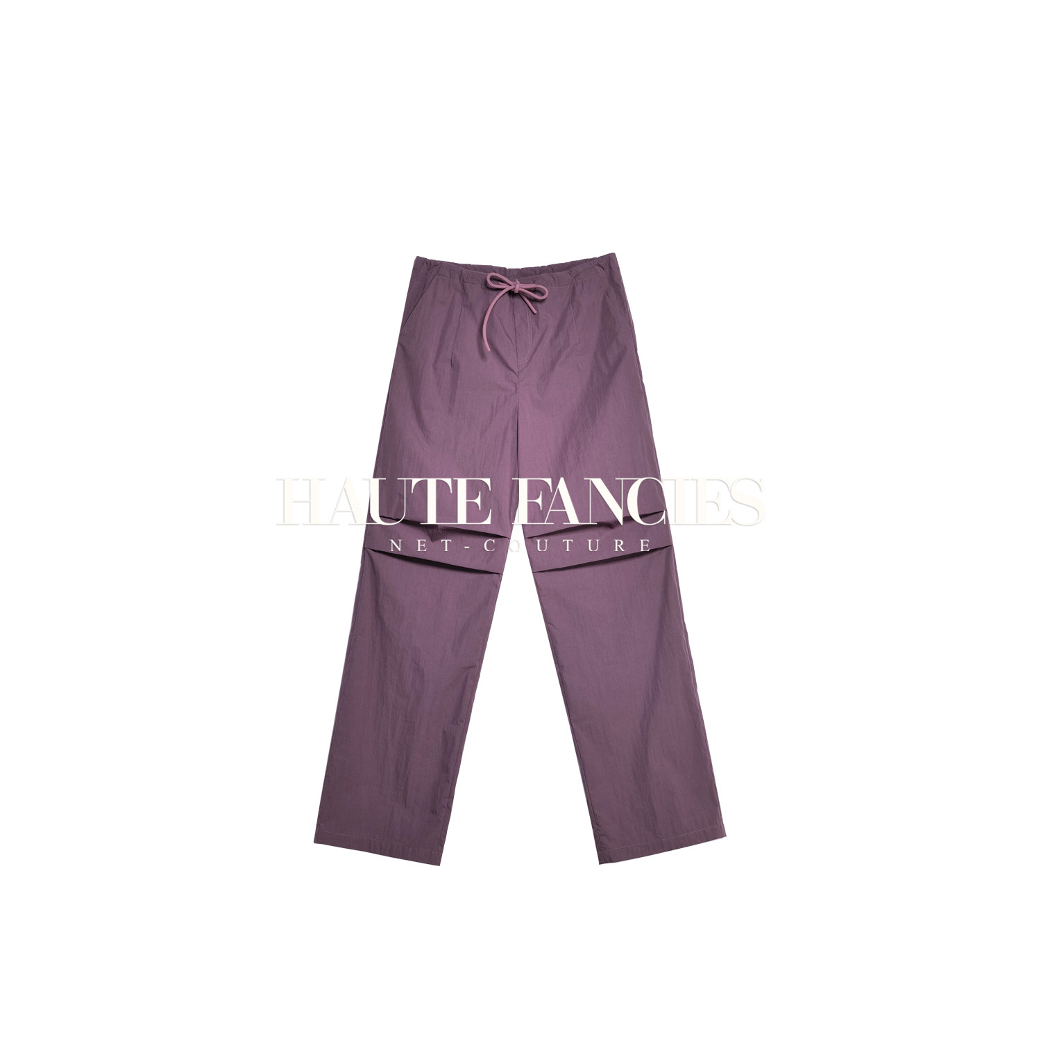 紫火HAUTE FANCIES后构想｜紫色运动风膝部褶皱直筒防水登山裤,淘宝优惠券,粉丝福利购,淘宝优惠卷