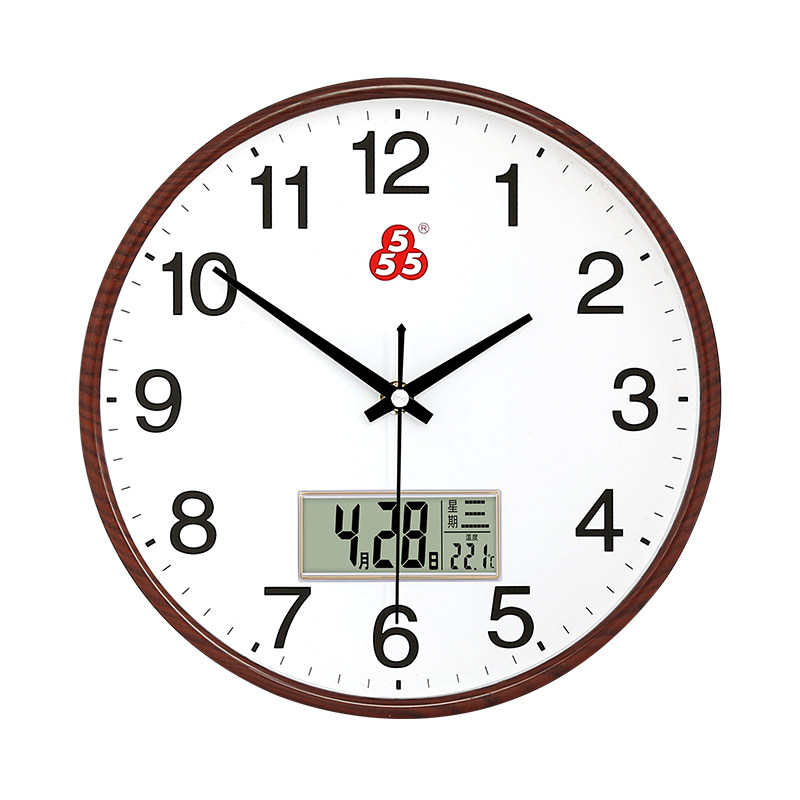 上海555三五牌石英钟静音时尚简约挂钟客厅卧室教室家用墙上挂表,淘宝优惠券,粉丝福利购,淘宝优惠卷