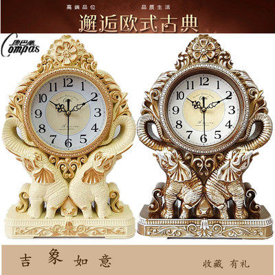康巴丝时尚静音座钟欧式床头台钟家用电视柜时钟客厅卧室壁挂钟表,淘宝优惠券,粉丝福利购,淘宝优惠卷