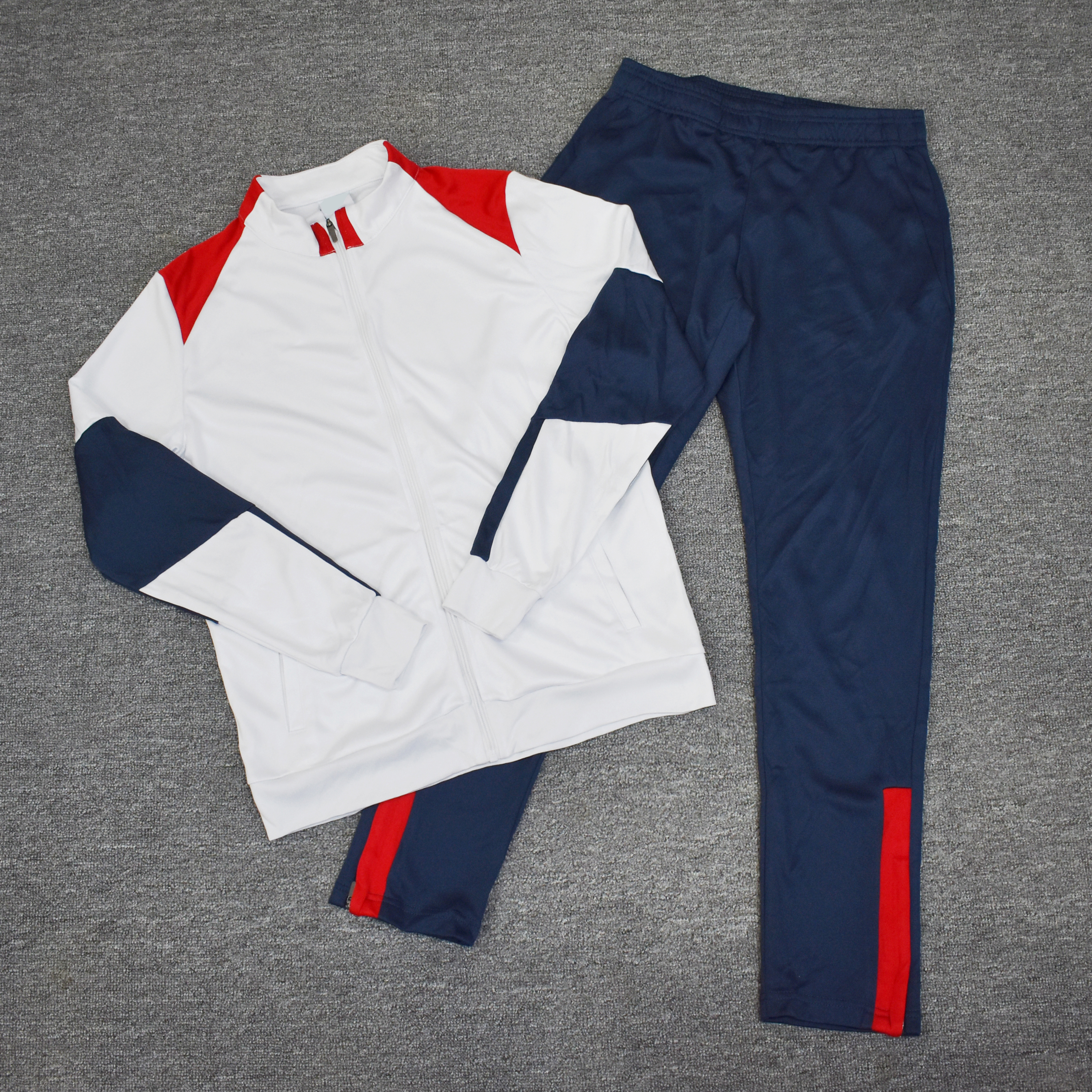 男士春秋季足球训练服上衣长裤运动套装 - 图0