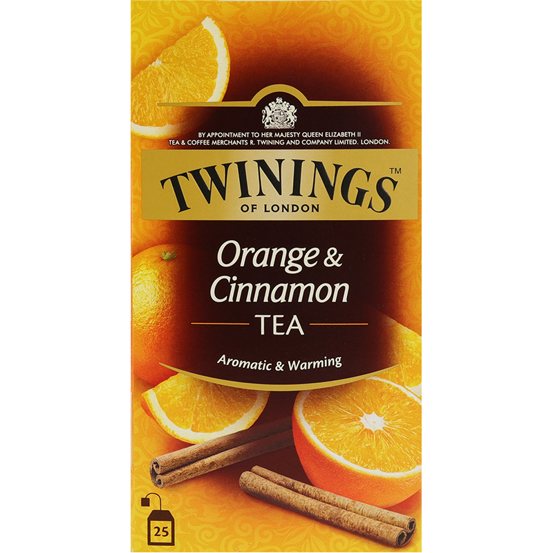 英国进口 Twinings川宁柑橘肉桂果香水果红茶25茶包50g 独立包装 - 图3