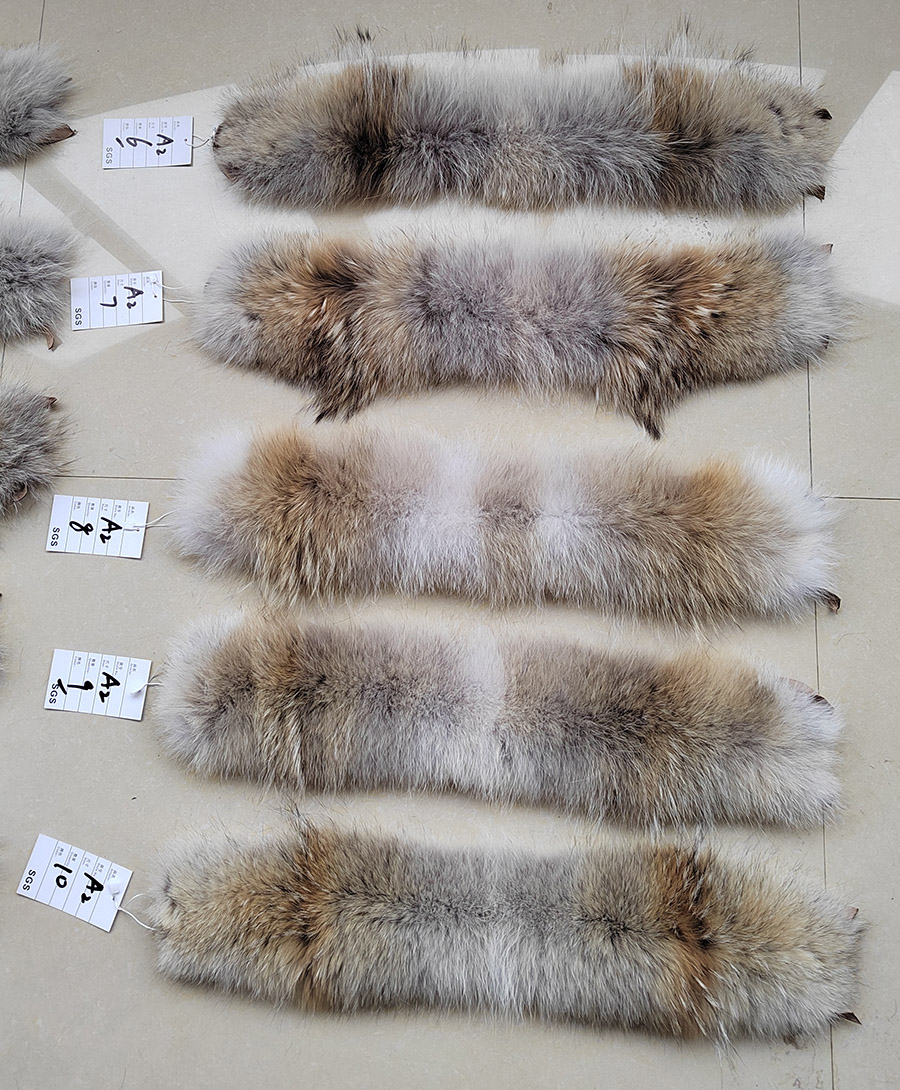 现货大鹅毛领 50cm郊狼毛领子远征毛领55cm两规格coyote fur-图2