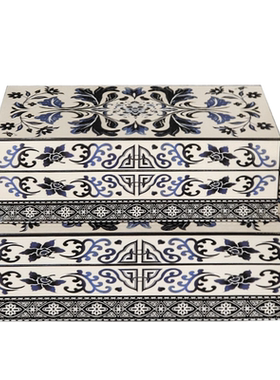 现代简约创意木质烤漆首饰盒装饰盒收纳盒样板房家居桌面软装饰品