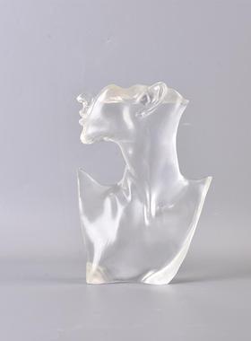 树脂透明艺术风抽象酒柜人物雕塑