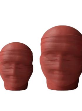 样板房间头像磨砂红色室内装饰