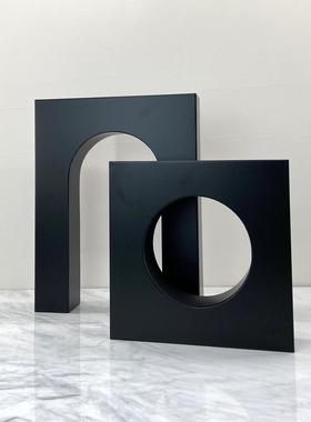 黑色金属几何立体样板间软装饰品