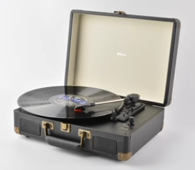 现代简约创意播放机摆件样板房售楼处桌面黑胶唱片机软装饰品工艺