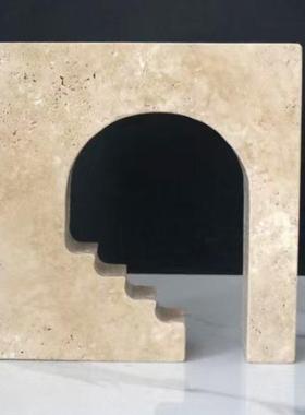 侘寂风几何半球形摆件