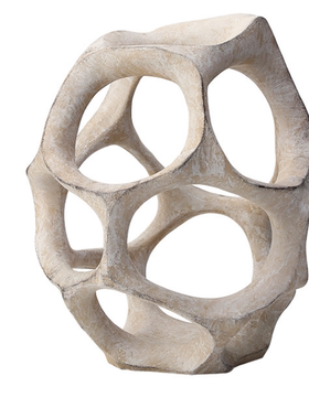 现代简约创意树脂不规则花器样板房售楼处会所桌面茶几软装饰品