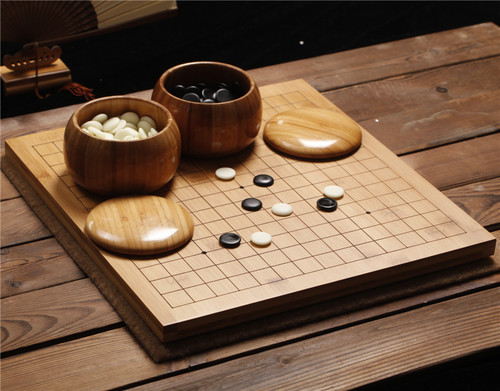 连珠五子棋标准套装云子/仿玉子竹罐仿藤15路座标双面盘/竹桌包邮 - 图2
