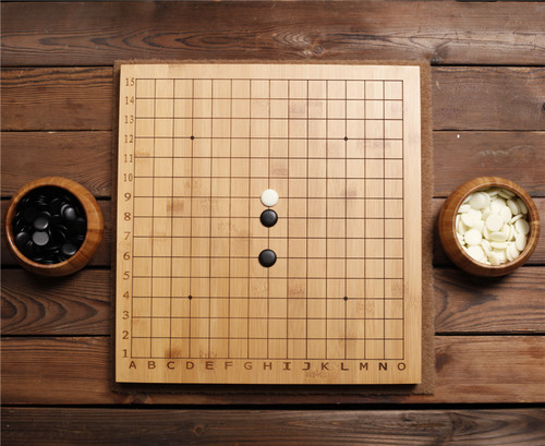 连珠五子棋标准套装云子/仿玉子竹罐仿藤15路座标双面盘/竹桌包邮 - 图3