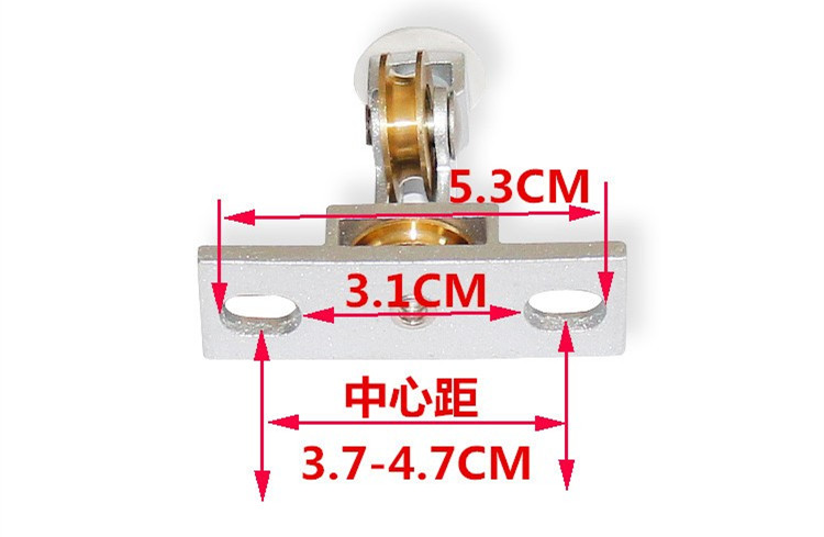 恋晴升降晾衣架顶盖支架配件手摇晾衣架铜滑轮万向轮晾衣绳定向轮 - 图2