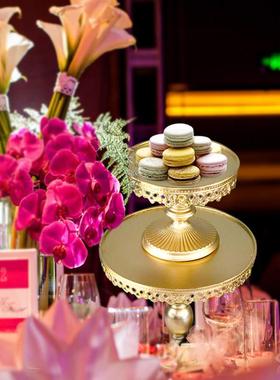 百界铁艺婚庆道具甜品台点心架蛋糕架点心盘蛋糕盘套装婚庆台摆件