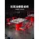Customized American stainless steel charcoal barbecue table Korean style Internet celebrity hot pot restaurant barbecue shop iron dining table oil barrel table and chairs