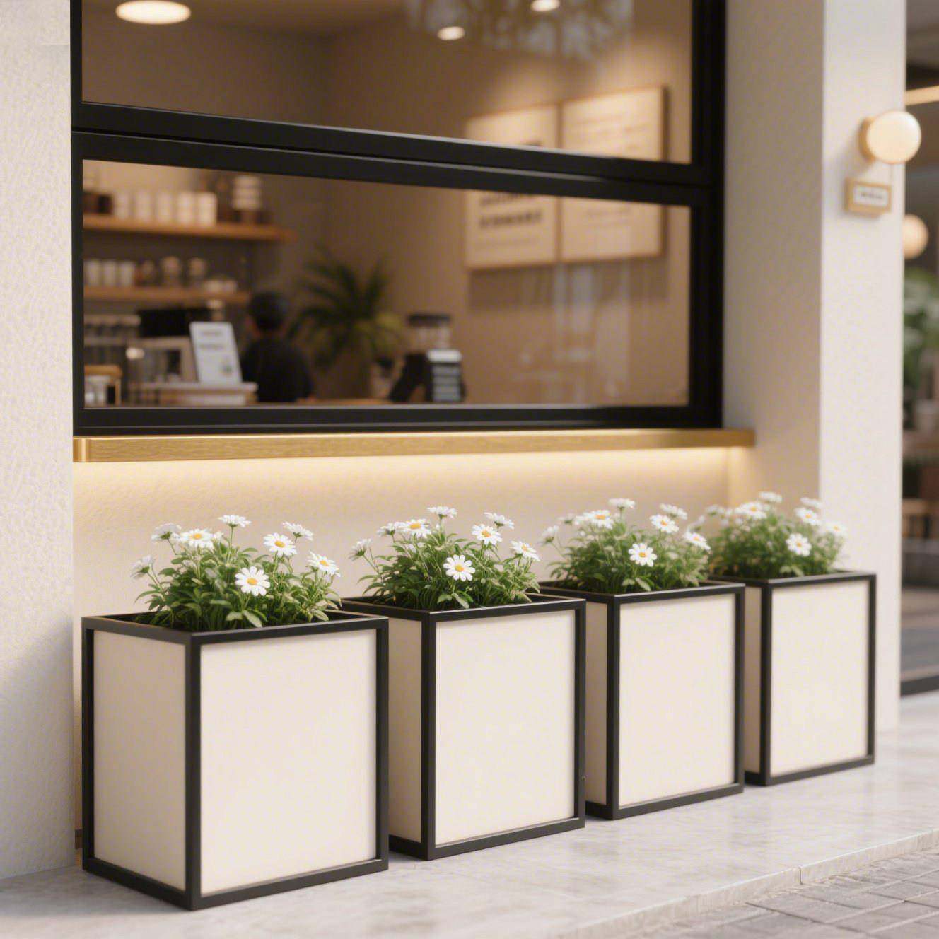 户外不锈钢花箱组合商业街售楼部外摆花盆铁艺花槽花坛种植箱,淘宝优惠券,粉丝福利购,淘宝优惠卷