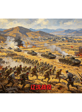 淮海战役装饰画 三大战役装饰 红色革命装饰画 油画