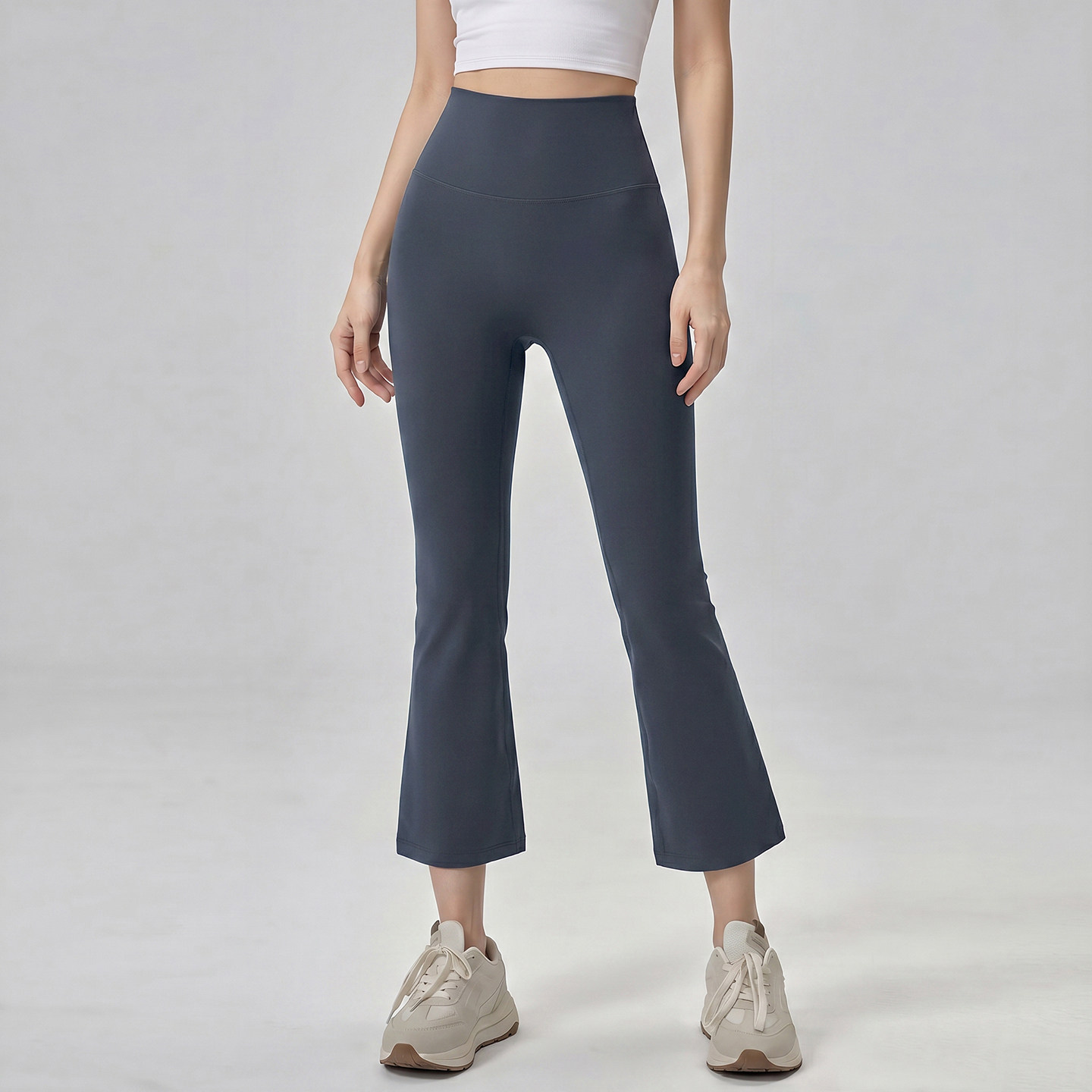 Women's eight-point high-waisted yoga flared fitness pants