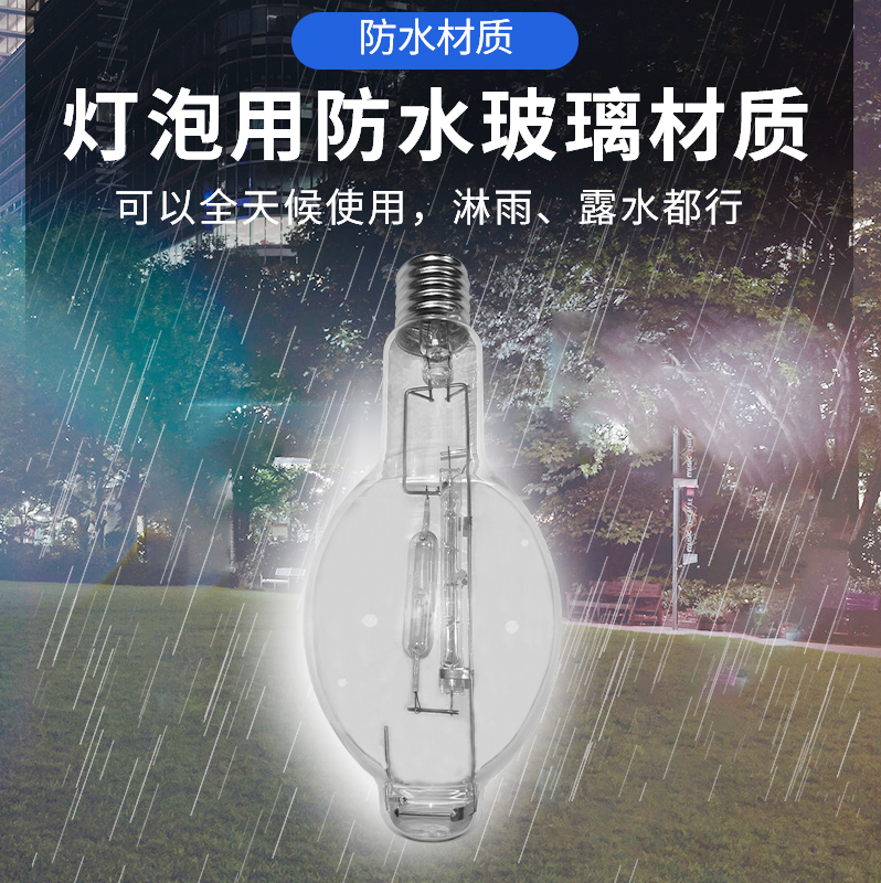 自镇流汞灯诱抓捕虫蟋蟀蝈蝈知了紫外线白光灯泡透明E40防水防爆 - 图1