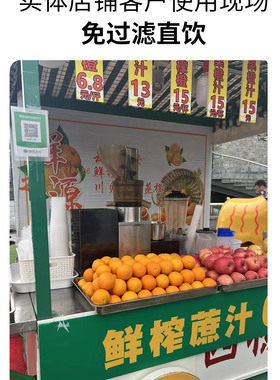 电动压榨机榨汁机商用大型大口径