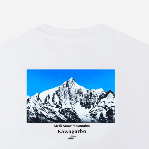 IDLT 梅里雪山2 廓形宽松落肩圆领T恤 290g 重磅全棉印花TEE潮ins - 图2
