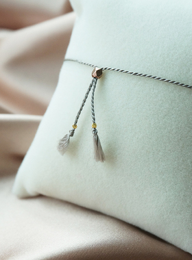 绿色纯银森女系ins情侣手绳