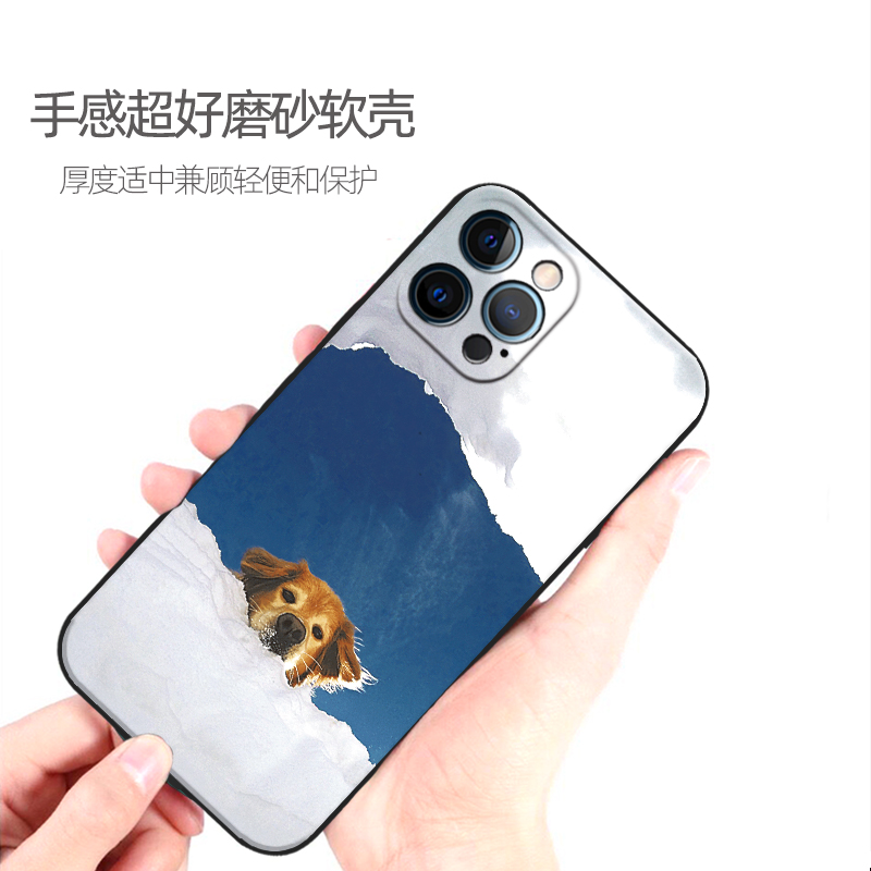 苹果14手机壳iPhone13硅胶12可爱狗7plus女8萌11promax防摔xr磨砂/15-图1