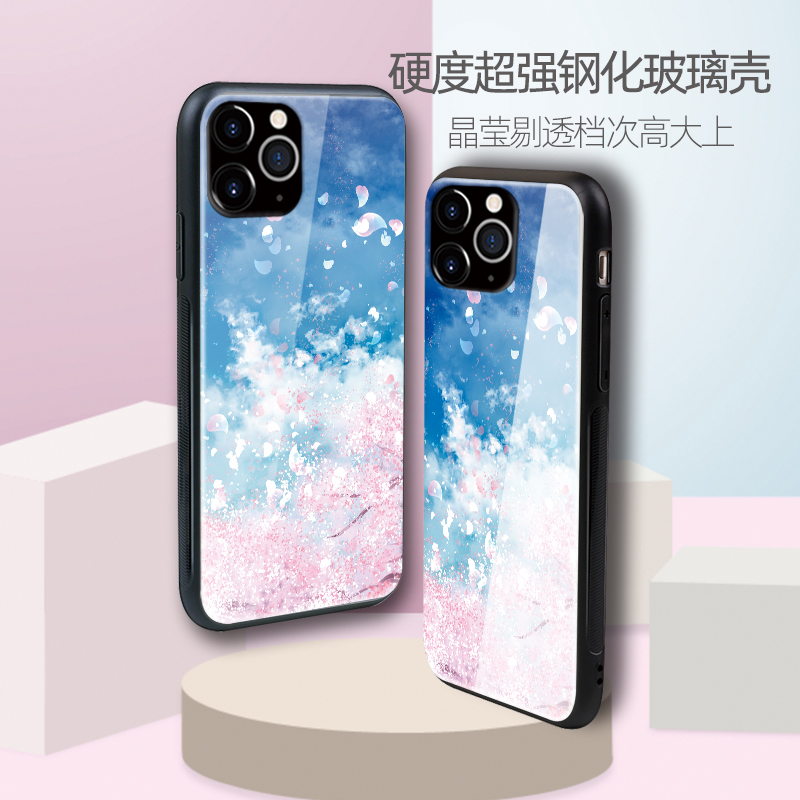 14plus日系11pro手机壳苹果/8plus樱花iphoneX少女心软清新XR软套/15 - 图1