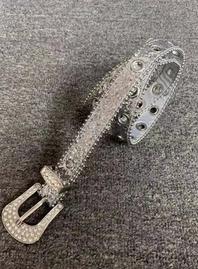 PVC水钻腰带女皮带百搭