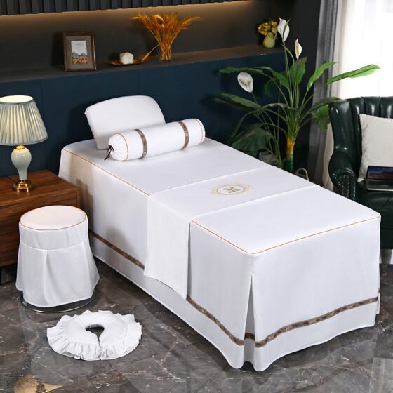 Beauty salon massage bed cover sheets massage cotton and linen luxury