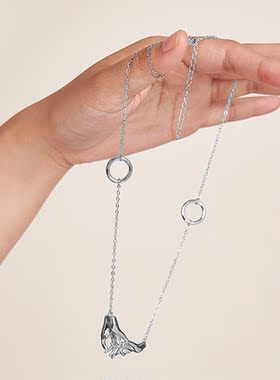 中性简约吊坠项链女锁骨链十字链