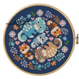 Круглый милый мультяшный домик, DIY, принт, подарок на день рождения