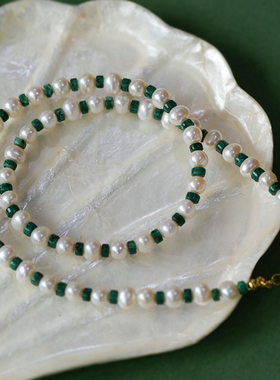 小众高级感天然石珍珠串珠项链