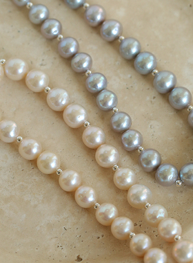简约气质天然巴洛克珍珠项链