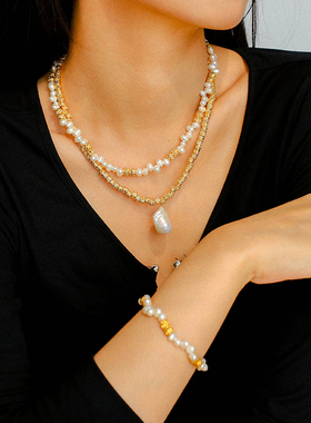 小众设计天然巴洛克珍珠项链手链