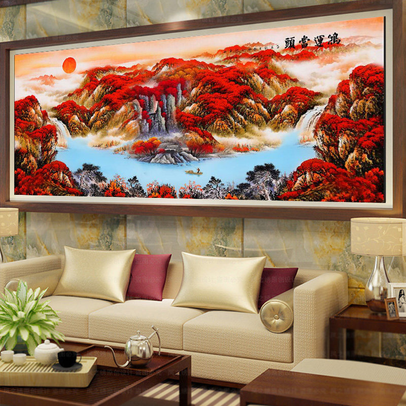 5d钻石画满钻客厅鸿运当头手工diy贴钻石绣十字绣2025新款山水画,淘宝优惠券,粉丝福利购,淘宝优惠卷
