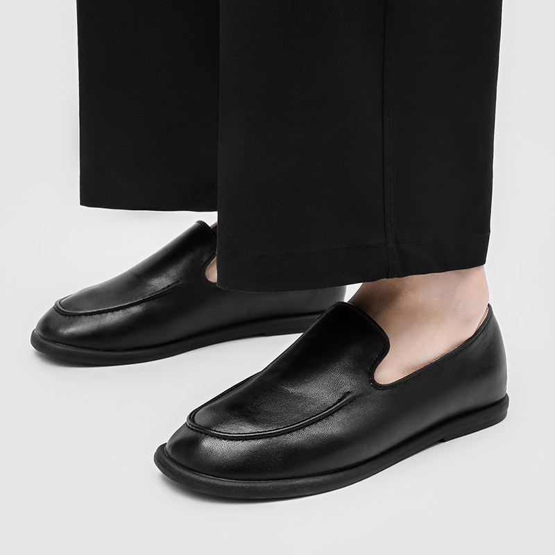 平底一脚蹬乐福鞋男款极简风通勤懒人穆勒鞋女休闲百搭情侣勃肯鞋,淘宝优惠券,粉丝福利购,淘宝优惠卷